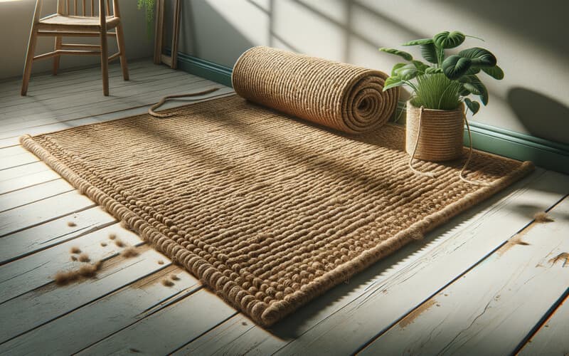 Budget Jute 140x200 — Jute matta 140x200 cm för vardagsrum och hall